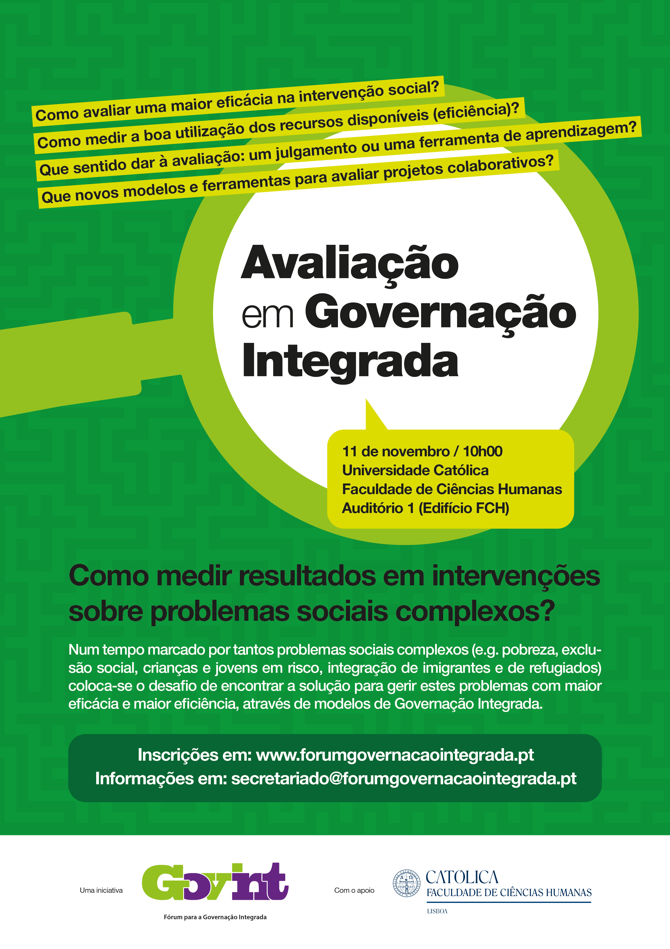 Conferência Avaliacao em Governacao Integrada - 11.11.2016 - Convite